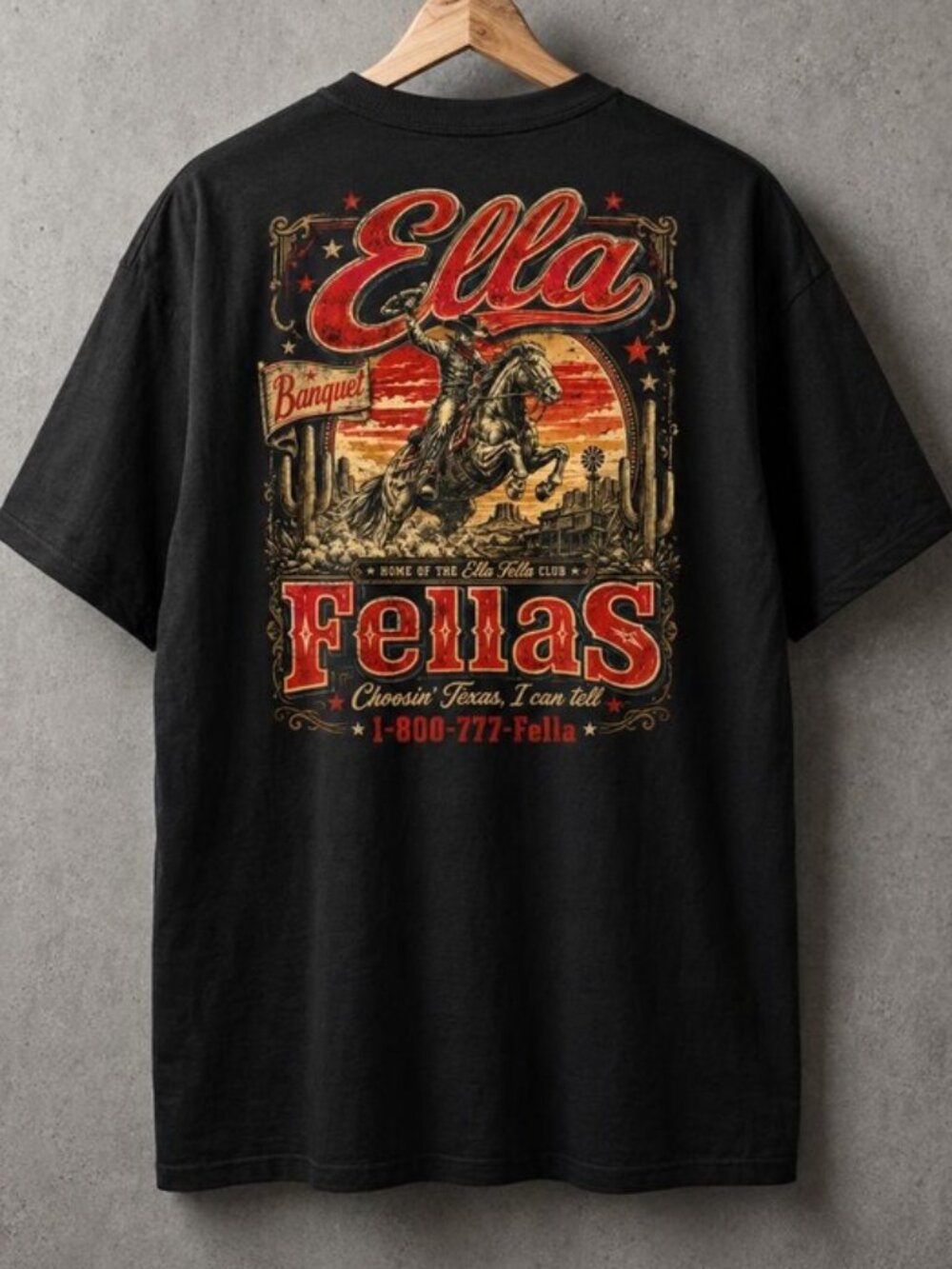 Ella Fellas Western Cowboy Shirt - Vintage Rodeo Graphic Tee